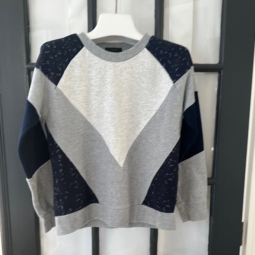 J.Crew lace panel mixed media sweatshirt (S)